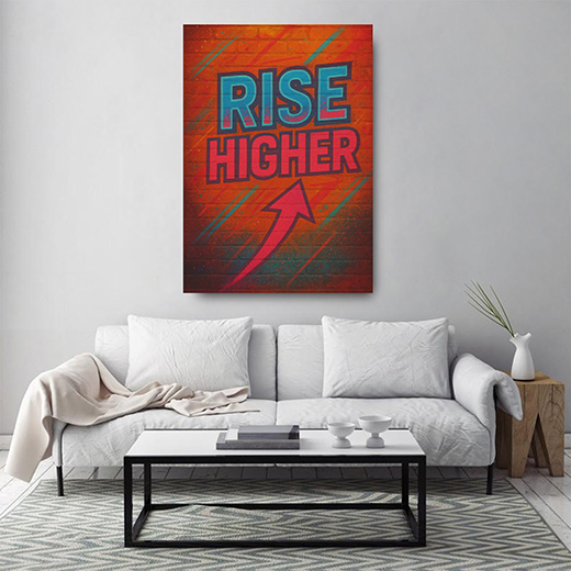 Kunstdruck rise higher wall