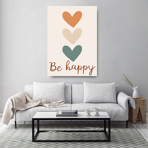 Kunstdruck Herzen be happy