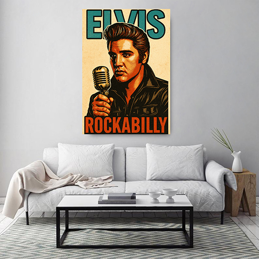 Kunstdruck Elvis-Rockabilly 1