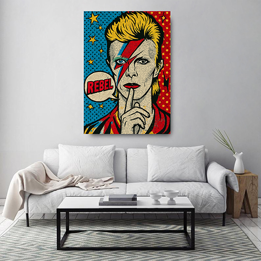 Kunstdruck Bowie Popart