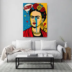 Kunstdruck Frida Popart Kunstdruck Frida Popart – Raumbeispiel 2