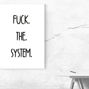 Kunstdruck fuck the system – Raumbeispiel 2