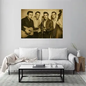 Kunstdruck Special Rockabilly Band sepia – Raumbeispiel 2