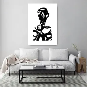 Kunstdruck schwarze Kreise – Raumbeispiel 2