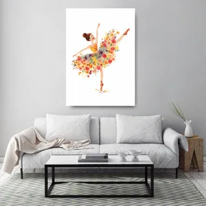 Kunstdruck Ballerina mit Blumenrock – Raumbeispiel 2