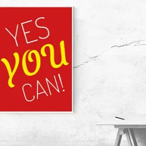 Kunstdruck yes you can rot – Raumbeispiel 2