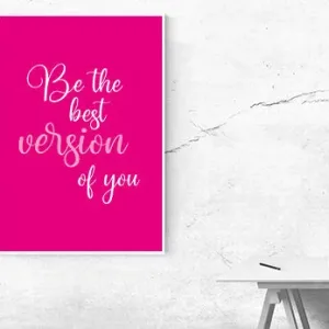 Kunstdruck best version pink – Raumbeispiel 2