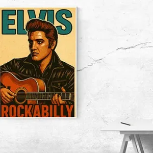 Kunstdruck Elvis-Rockabilly 2 – Raumbeispiel 2