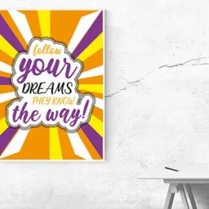 Kunstdruck follow your dreams 2 – Raumbeispiel 2