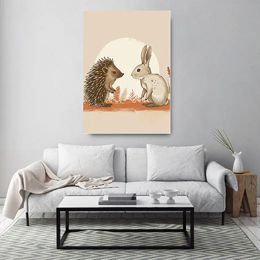 Kunstdruck Hase & Igel – Raumbeispiel 2