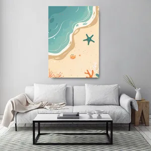 Kunstdruck Krabbe am Strand – Raumbeispiel 2