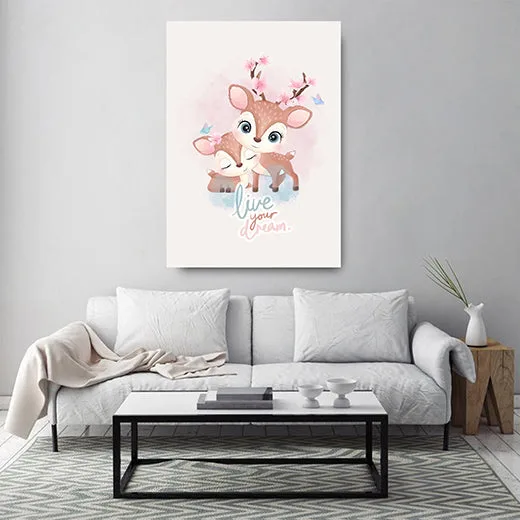 Kunstdruck Rehe – Raumbeispiel 2
