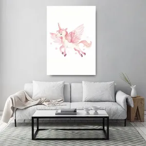 Kunstdruck rosa Pegasus – Raumbeispiel 2