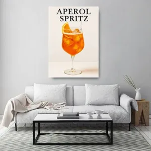 Kunstdruck Aperol Spritz – Aperol Spritz im Weinglas – Sommer zum Aufhängen
