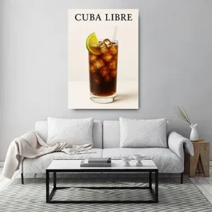 Kunstdruck Cuba Libre – Cuba Libre im Longdrinkglas, schlicht und stilvoll