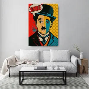 Kunstdruck CHARLY 2 Popart – Charly mit Melone – ein Comic-Porträt voller Witz